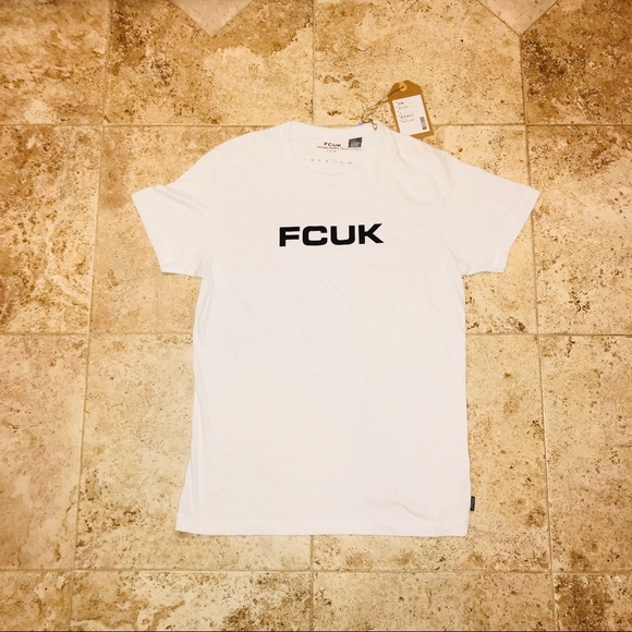 FCUK White Unisex Shirt NWT Sz L - Picture 1 of 3